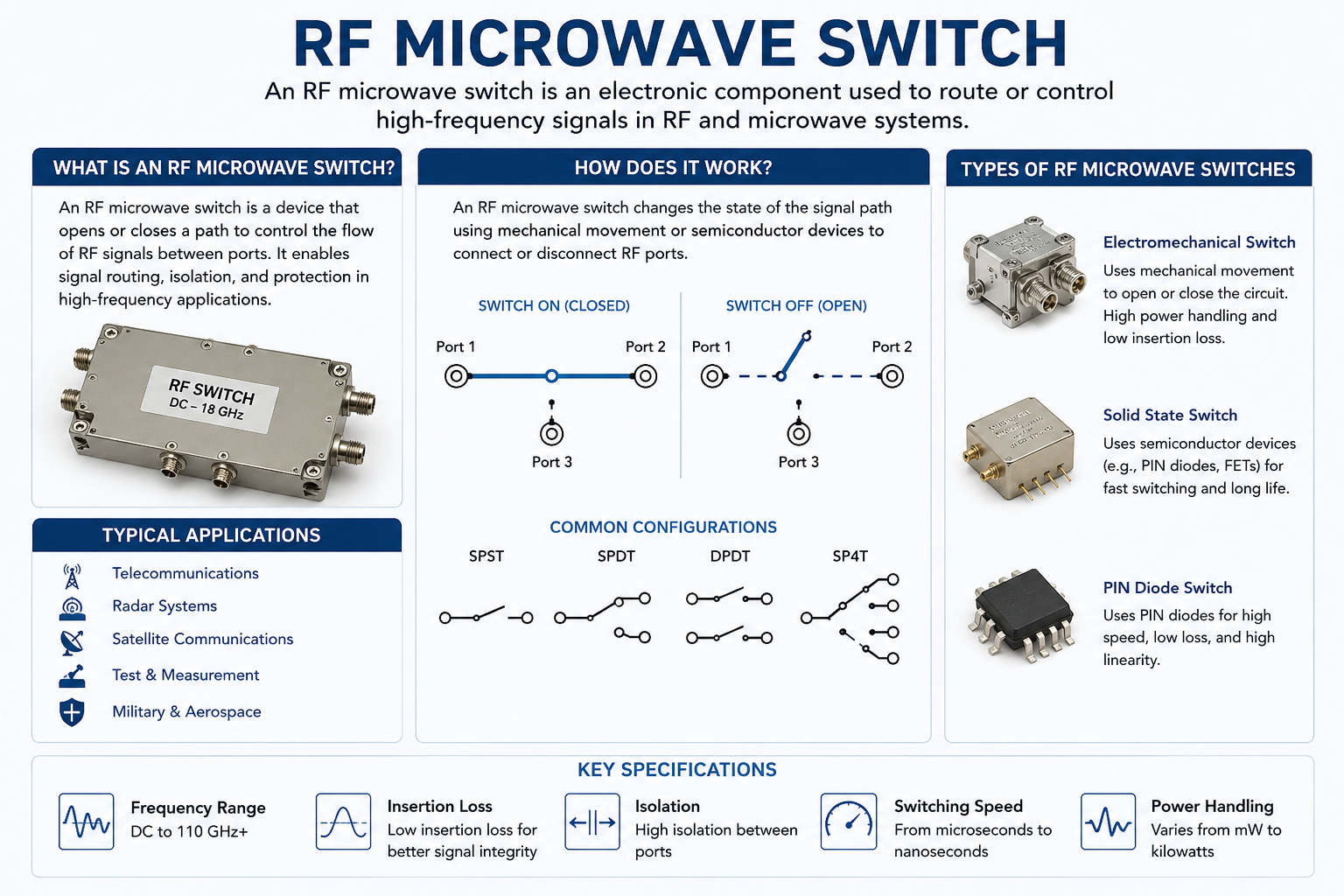 What Is an RF Microwave Switch