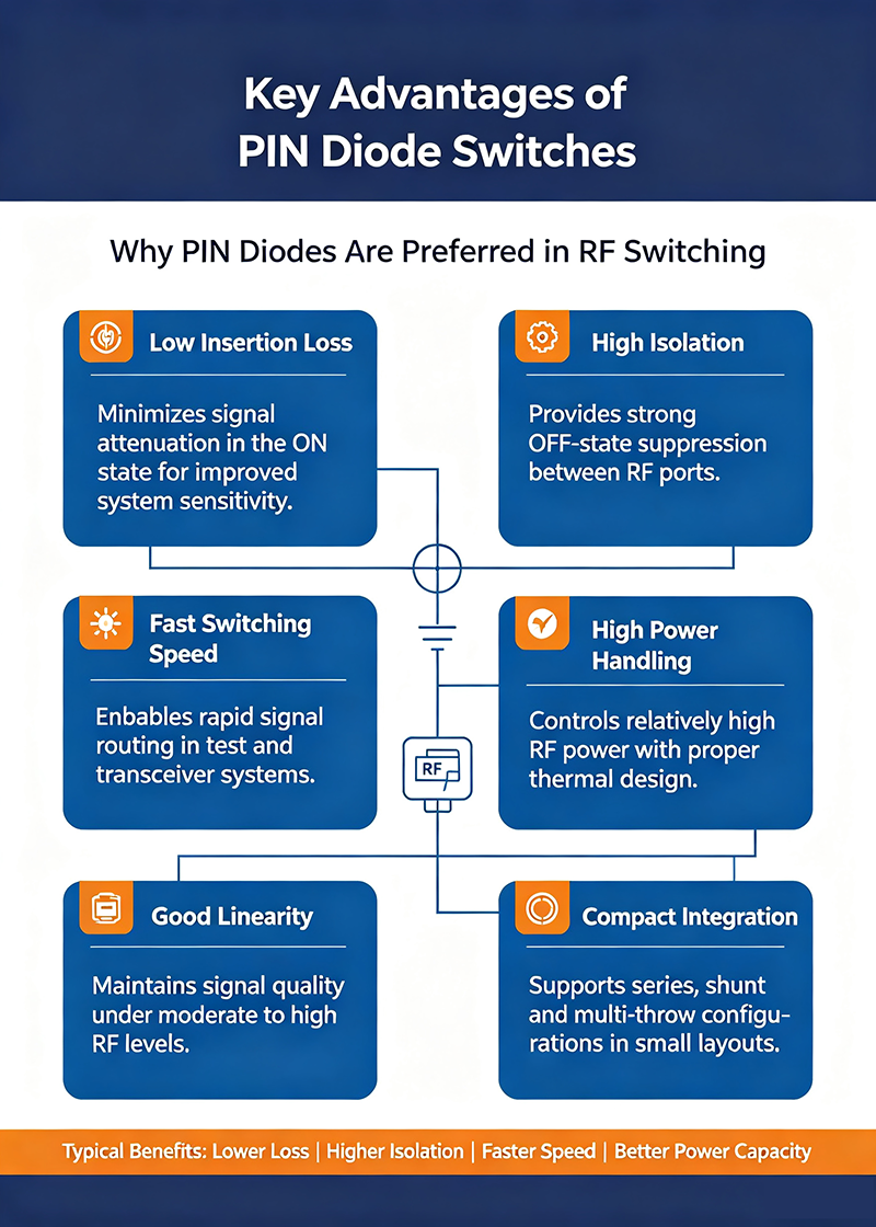 Key Advantages of PIN Diode Switches