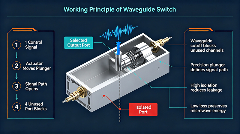 Working Principle of Waveguide Switch