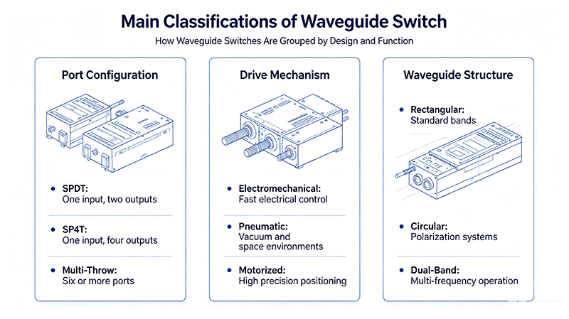 Main Classifications of Waveguide Switch