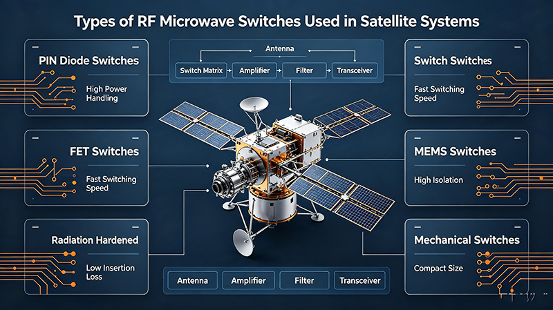 Types of RF Microwave Switches Used in Satellite Systems