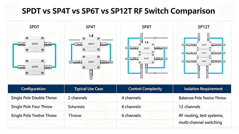 SPDT, SP4T, SP6T, and SP12T RF Switches: Configuration Guide