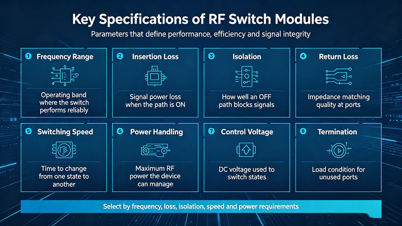 Key Specifications of RF Switch Modules
