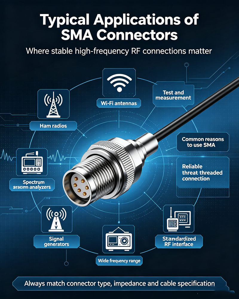 Typical Applications of SMA Connectors