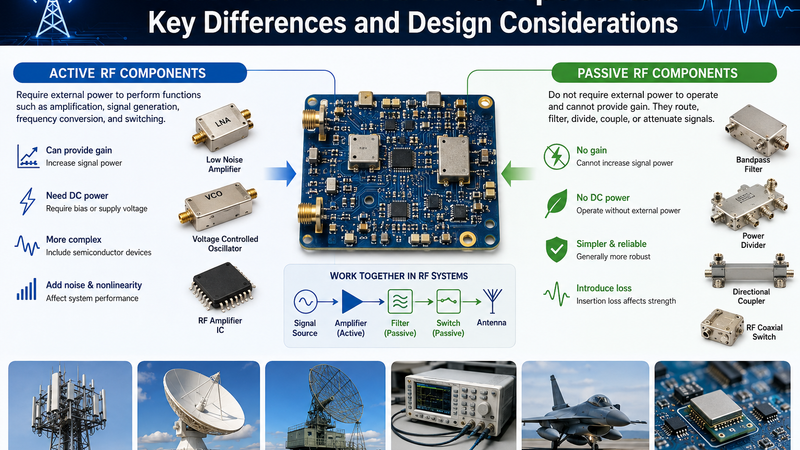Active vs. Passive RF Components: Key Differences and Design Considerations