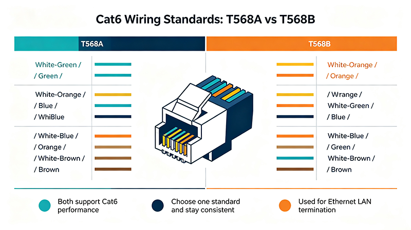 Cat6 Wiring Standards: T568A vs T568B