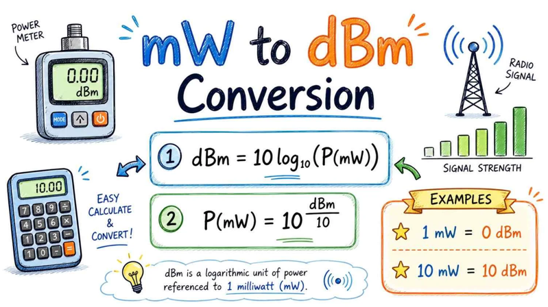 mW to dBm Conversion Calculator
