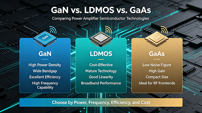 GaN vs. LDMOS vs. GaAs