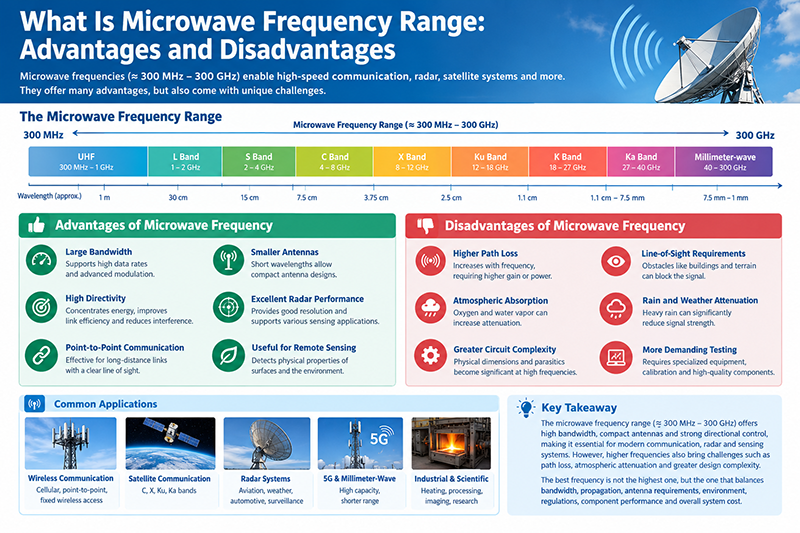 What is Microwave Frequency Range : Advantages and Disadvantages