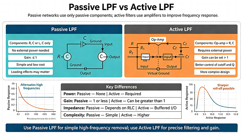 Passive LPF vs Active LPF