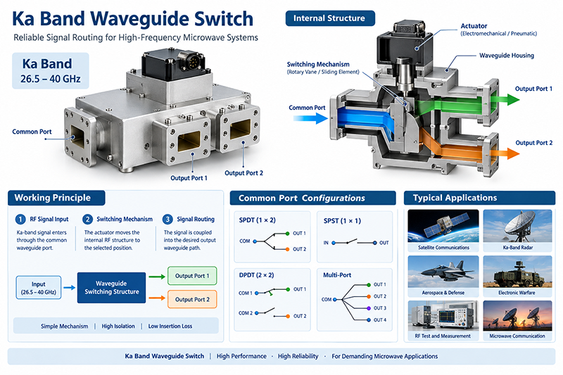 Ka Band Waveguide Switch: Working Principle, Types, Applications