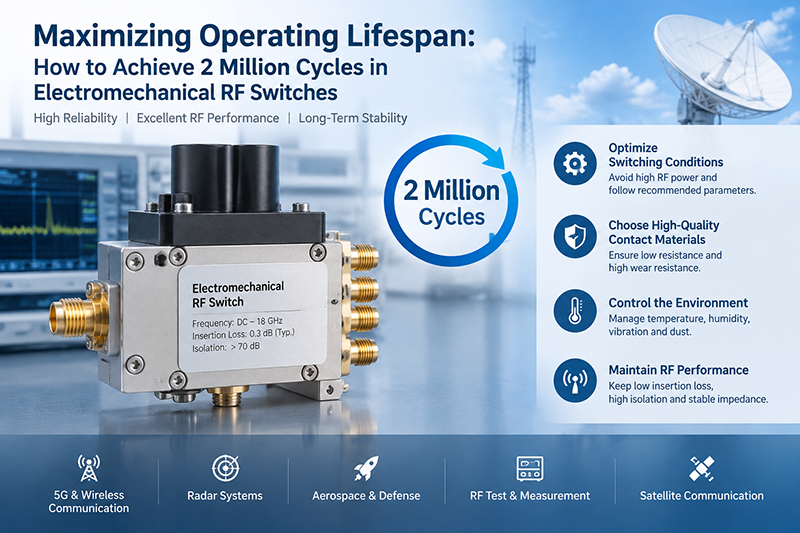 How to Achieve 2 Million Cycles in Electromechanical RF Switches